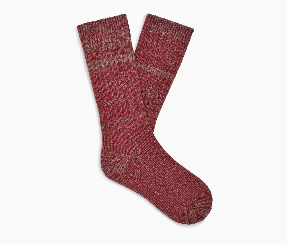 Ugg Socks Canada - Ugg Men's Trey Rib Knit Slouchy Crew Claret